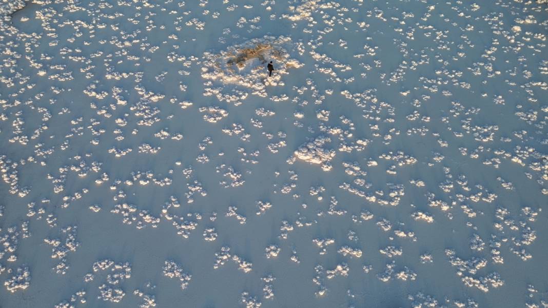 Sosyal medyada gören geliyor! Tuz Gölü'nde ortaya çıktı 3